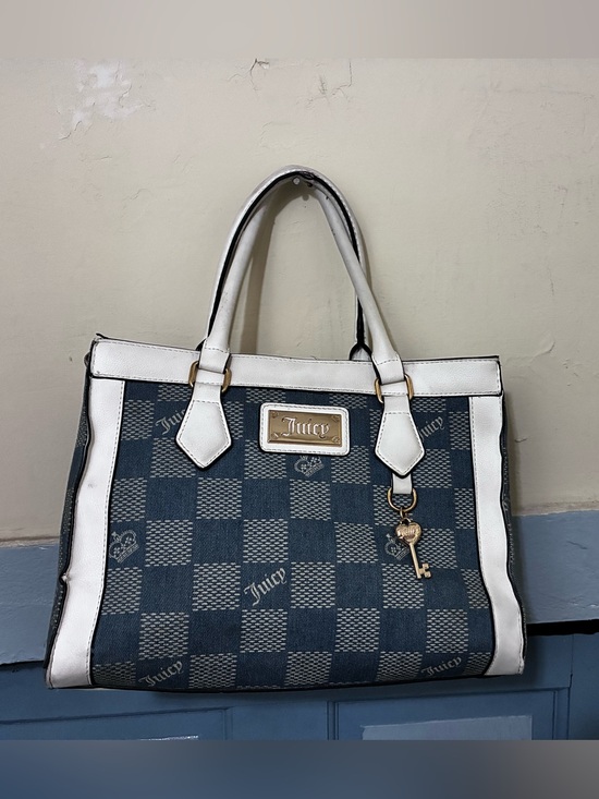 Juicy Couture Handbags - Juicy Couture Miss Independent Denim Tote Bag in Medium Wash
